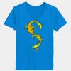 Ladies’  Junior Fine Jersey V-Neck Longer Length T-Shirt Thumbnail