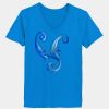 Ladies’  Junior Fine Jersey V-Neck Longer Length T-Shirt Thumbnail