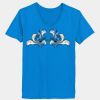 Ladies’  Junior Fine Jersey V-Neck Longer Length T-Shirt Thumbnail