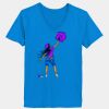 Ladies’  Junior Fine Jersey V-Neck Longer Length T-Shirt Thumbnail