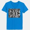 Ladies’  Junior Fine Jersey V-Neck Longer Length T-Shirt Thumbnail