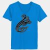 Ladies’  Junior Fine Jersey V-Neck Longer Length T-Shirt Thumbnail