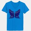 Ladies’  Junior Fine Jersey V-Neck Longer Length T-Shirt Thumbnail