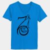 Ladies’  Junior Fine Jersey V-Neck Longer Length T-Shirt Thumbnail