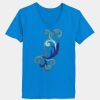 Ladies’  Junior Fine Jersey V-Neck Longer Length T-Shirt Thumbnail