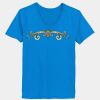 Ladies’  Junior Fine Jersey V-Neck Longer Length T-Shirt Thumbnail