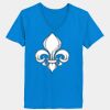 Ladies’  Junior Fine Jersey V-Neck Longer Length T-Shirt Thumbnail