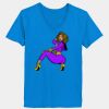 Ladies’  Junior Fine Jersey V-Neck Longer Length T-Shirt Thumbnail
