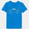 Ladies’  Junior Fine Jersey V-Neck Longer Length T-Shirt Thumbnail
