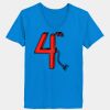 Ladies’  Junior Fine Jersey V-Neck Longer Length T-Shirt Thumbnail