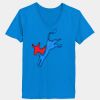 Ladies’  Junior Fine Jersey V-Neck Longer Length T-Shirt Thumbnail