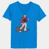 Ladies’  Junior Fine Jersey V-Neck Longer Length T-Shirt Thumbnail